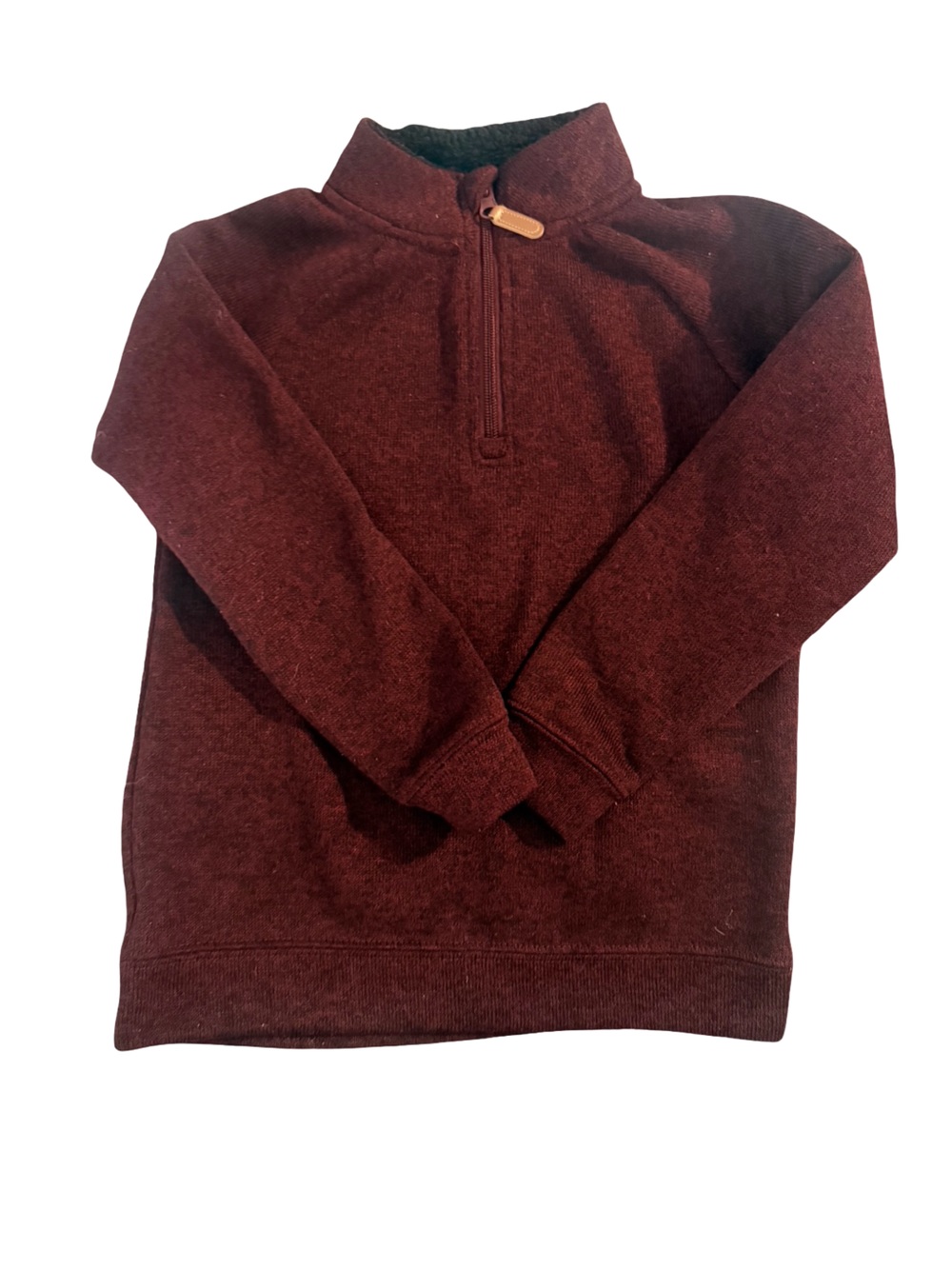 Falls Creek Kids Burgundy Quarter-Zip Sweater - Size Small 6/7